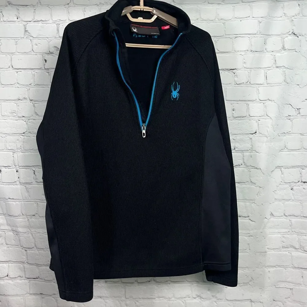 SPYDER Ski 1/4 zip fleece lined knit sweater NWT Medium